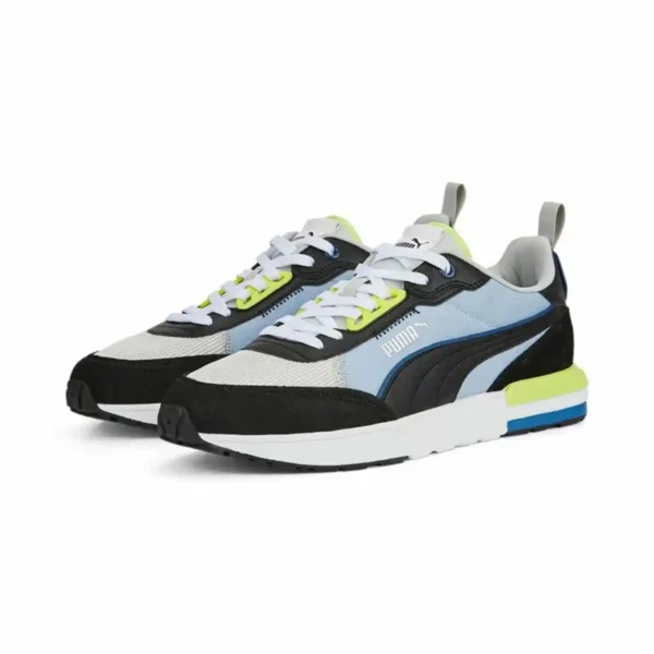 Baskets Casual Homme Puma R22 Bleu Jaune. SUPERDISCOUNT FRANCE