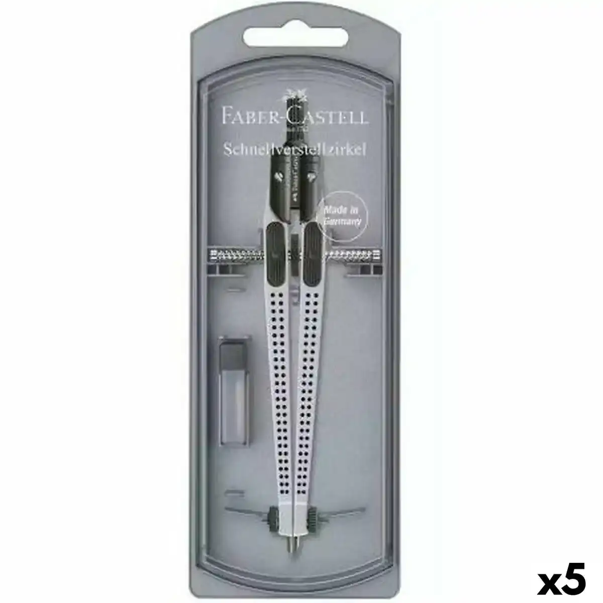Boussole Faber-Castell Argent articulée 5 Unités. SUPERDISCOUNT FRANCE