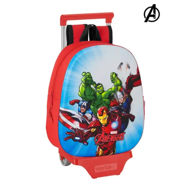 Cartable 3D à Roulettes 705 The Avengers Rouge. SUPERDISCOUNT FRANCE