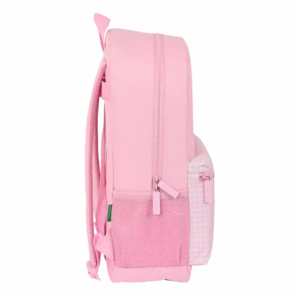 Cartable Benetton Vichy Rose (30 x 46 x 14 cm). SUPERDISCOUNT FRANCE