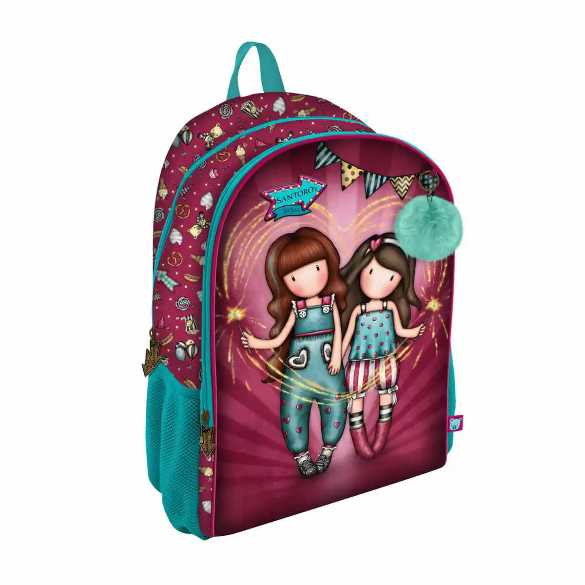 Cartable Gorjuss Fireworks Bordeaux (31,5 x 44 x 22,5 cm). SUPERDISCOUNT FRANCE