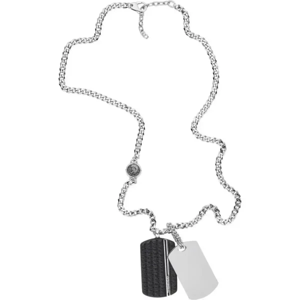 Collier homme diesel double dog tags_4650. Découvrez DIAYTAR SENEGAL - Votre Source de Produits Variés et un Service Exceptionnel. Parcourez nos catégories et bénéficiez d'un service client dévoué, prêt à vous guider à chaque étape.