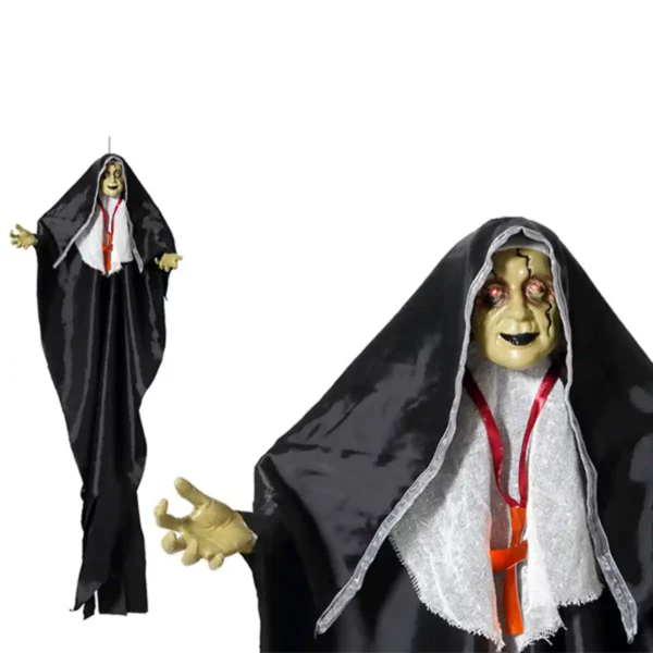 Décorations d'Halloween Creepy Nun. SUPERDISCOUNT FRANCE