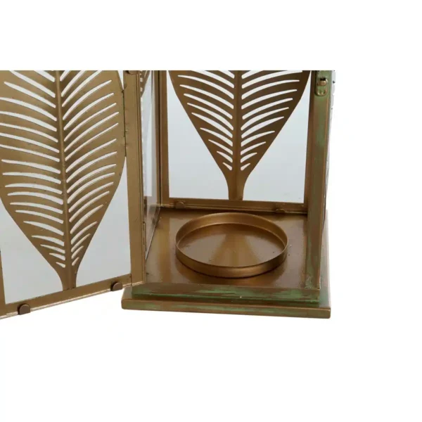 Lanterne dkd home decor metal dore 16 5 x 16 5 x 50 cm feuille d une plante_8124. Bienvenue chez DIAYTAR SENEGAL - Où Chaque Produit a son Histoire. Découvrez notre sélection unique et trouvez des articles qui racontent la richesse culturelle et artistique du Sénégal.