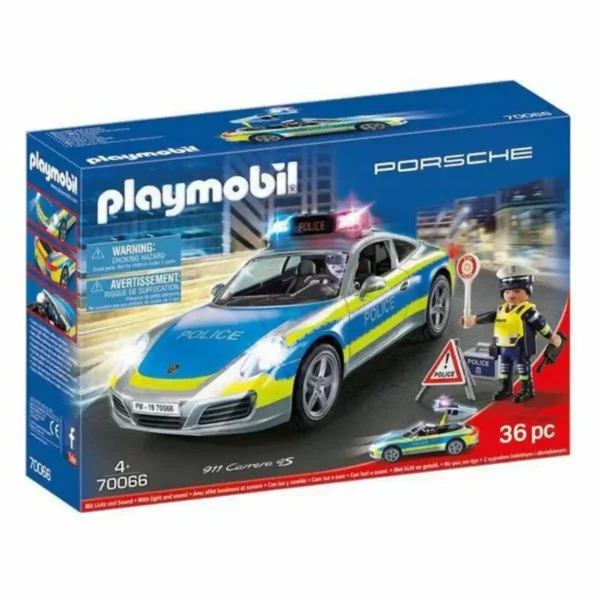 Playset Porsche 911 Carrera 4S Police Playmobil 70066 (36 pcs). SUPERDISCOUNT FRANCE