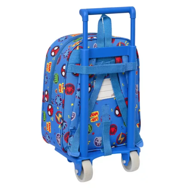 Sac à dos scolaire à roulettes Spiderman Team up Bleu (22 x 27 x 10 cm). SUPERDISCOUNT FRANCE