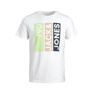 T-shirt à manches courtes pour homme Jack & Jones TEE SS CREW NECK 12221944 Blanc. SUPERDISCOUNT FRANCE