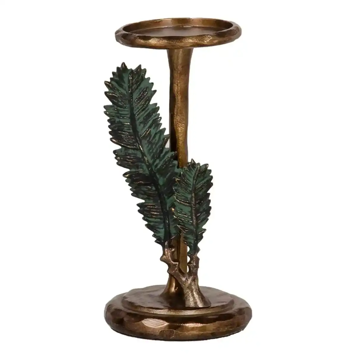 Bougeoir 11 x 11 x 23 5 cm metal cuivre_3513. DIAYTAR SENEGAL - Là où Choisir est un Acte d'Amour pour la Culture Sénégalaise. Explorez notre gamme et choisissez des produits qui célèbrent la richesse de notre patrimoine.