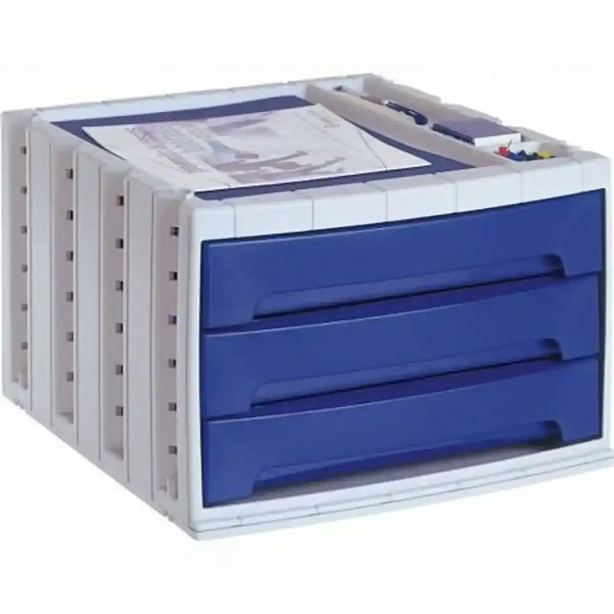Classeur Modulable Archivo 2000 34 x 30,5 x 21,5 cm Gris Bleu polystyrène. SUPERDISCOUNT FRANCE