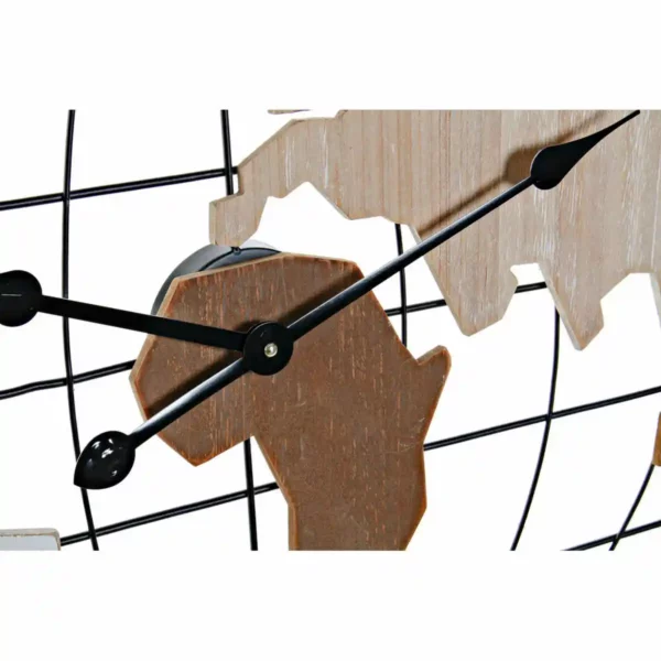 Horloge murale dkd home decor marron noir metal mdf bois carte du monde 80 x 4 x 46 cm _4463. DIAYTAR SENEGAL - Là où Choisir est un Acte d'Amour pour la Culture Sénégalaise. Explorez notre gamme et choisissez des produits qui célèbrent la richesse de notre patrimoine.