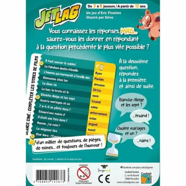 Jeu de société Asmodee JetLag (FR). SUPERDISCOUNT FRANCE