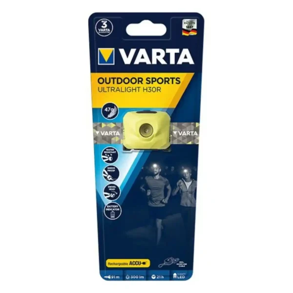 Lampe Frontale LED Varta 18631101401 Jaune 3 W IPX4 300 Lm. SUPERDISCOUNT FRANCE