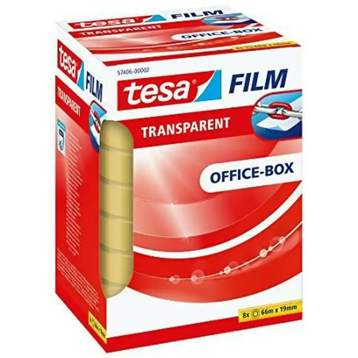 Ruban Adhésif TESA Officebox Transparent 8 Unités (19 mm x 66 m). SUPERDISCOUNT FRANCE