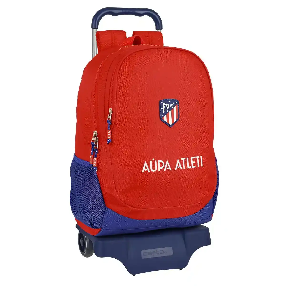 Sac à Dos Scolaire à Roulettes Atlético Madrid Rouge Bleu Marine (32 x 44 x 16 cm). SUPERDISCOUNT FRANCE