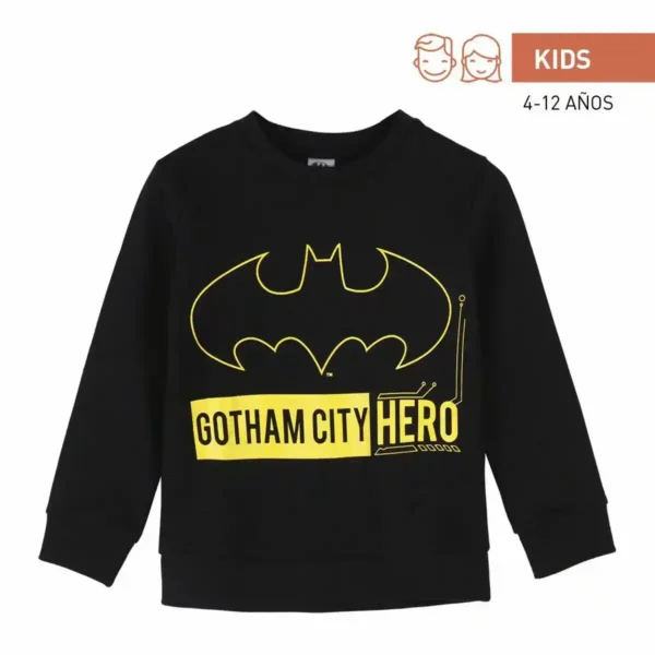 Sweat Unisexe sans Capuche Batman Noir. SUPERDISCOUNT FRANCE