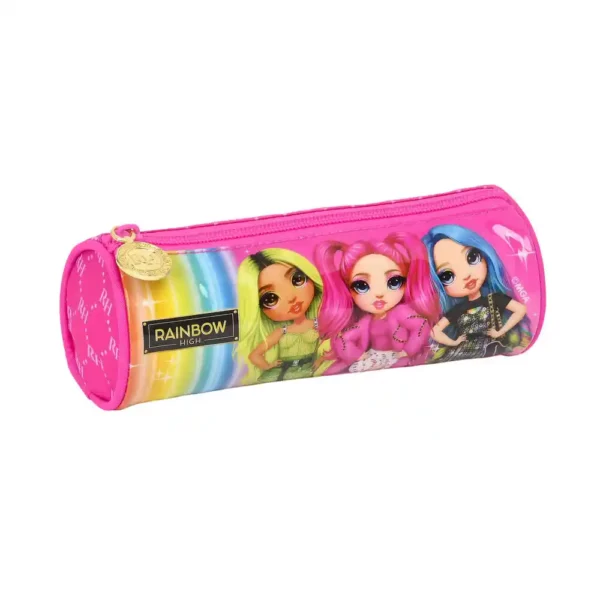 Trousse d'école cylindrique Rainbow High Fuchsia (20 x 7 x 7 cm). SUPERDISCOUNT FRANCE