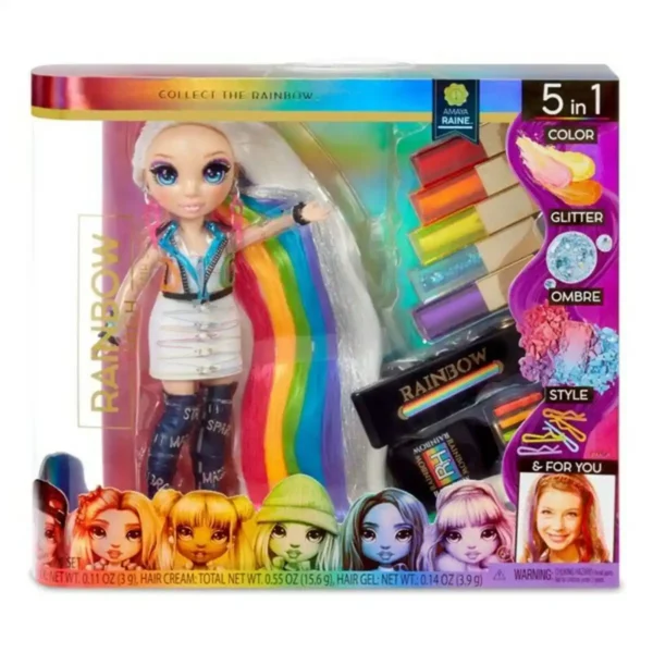 Ensemble de jeu Rainbow Hair Studio 569329E7C 5-en-1 (30 cm). SUPERDISCOUNT FRANCE