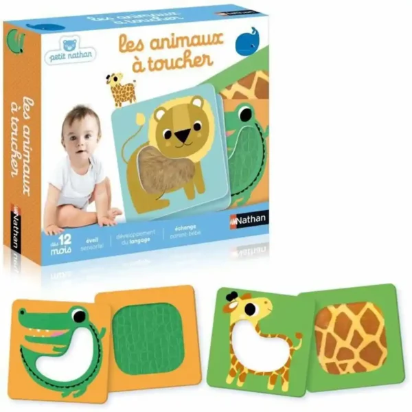 Jeu de société Nathan Animaux à Toucher (FR). SUPERDISCOUNT FRANCE