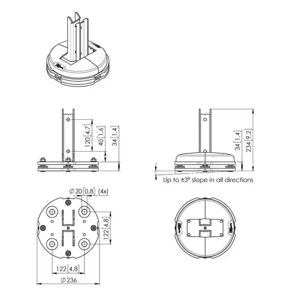 Kit d'assemblage de panneaux suspendus Vogel's PFF 7965. SUPERDISCOUNT FRANCE