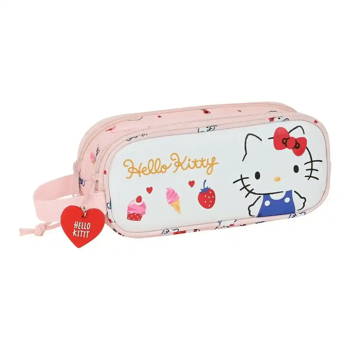 Trousse d'école Hello Kitty Bonheur Fille Rose Blanc (21 x 8 x 6 cm). SUPERDISCOUNT FRANCE