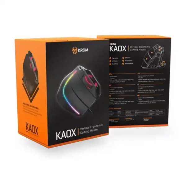 Souris gaming LED Krom Kaox 6400 dpi RGB Noir. SUPERDISCOUNT FRANCE