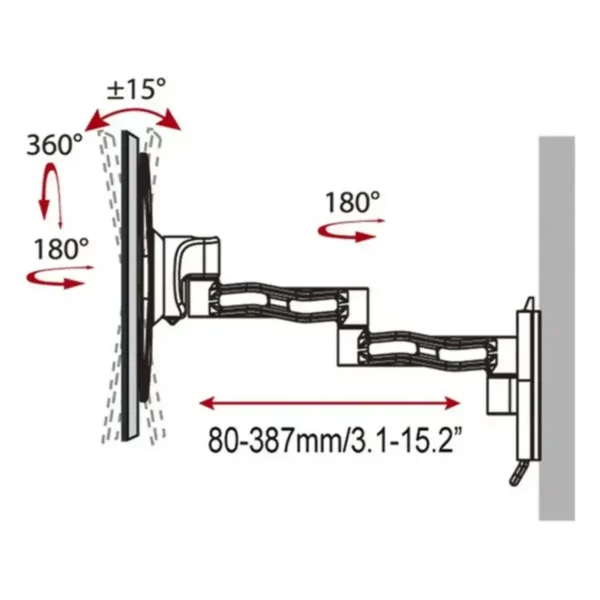 Support TV Haeger Triple Tilt & SWIVEL 17" - 37". SUPERDISCOUNT FRANCE