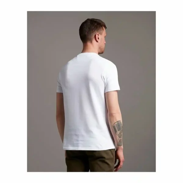 T-shirt à manches courtes pour homme Lyle & Scott V1-Plain White. SUPERDISCOUNT FRANCE