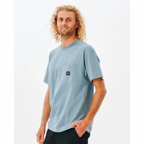 T-shirt à manches courtes pour homme Rip Curl Pocket Quality Surf Blue. SUPERDISCOUNT FRANCE