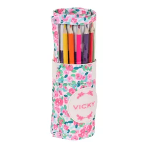 Trousse Vicky Martín Berrocal Rosebloom Roll-up Multicolore (27 Pièces) (7 x 20 x 7 cm). SUPERDISCOUNT FRANCE