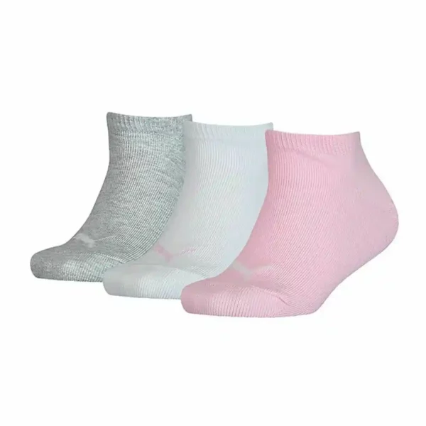 Chaussettes Sport Puma Kids Invisible Gris Rose Blanc 3 Unités. SUPERDISCOUNT FRANCE