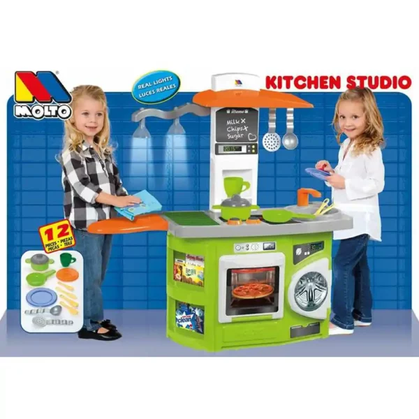 Cuisine jouet Moltó K Kitchen Studio 80 x 28 x 82 cm 12 pièces 13153. SUPERDISCOUNT FRANCE