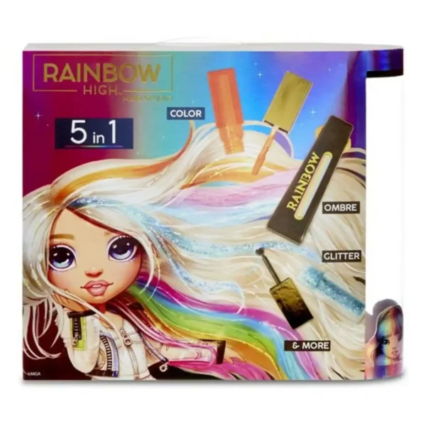 Ensemble de jeu Rainbow Hair Studio 569329E7C 5-en-1 (30 cm). SUPERDISCOUNT FRANCE