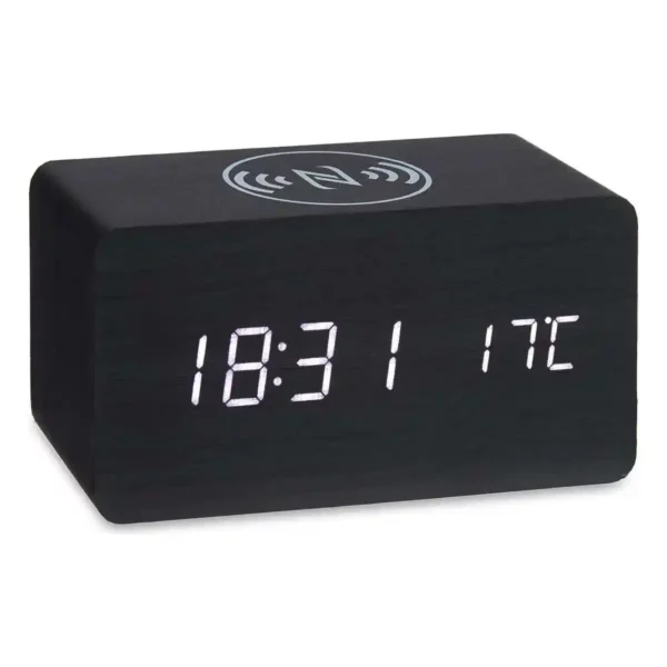 Horloge digitale de table bois mdf pvc noir 15 x 7 5 x 7 cm _9630. DIAYTAR SENEGAL - Votre Paradis Shopping au Cœur du Sénégal. Explorez notre boutique en ligne et découvrez des produits conçus pour enchanter chaque aspect de votre vie.