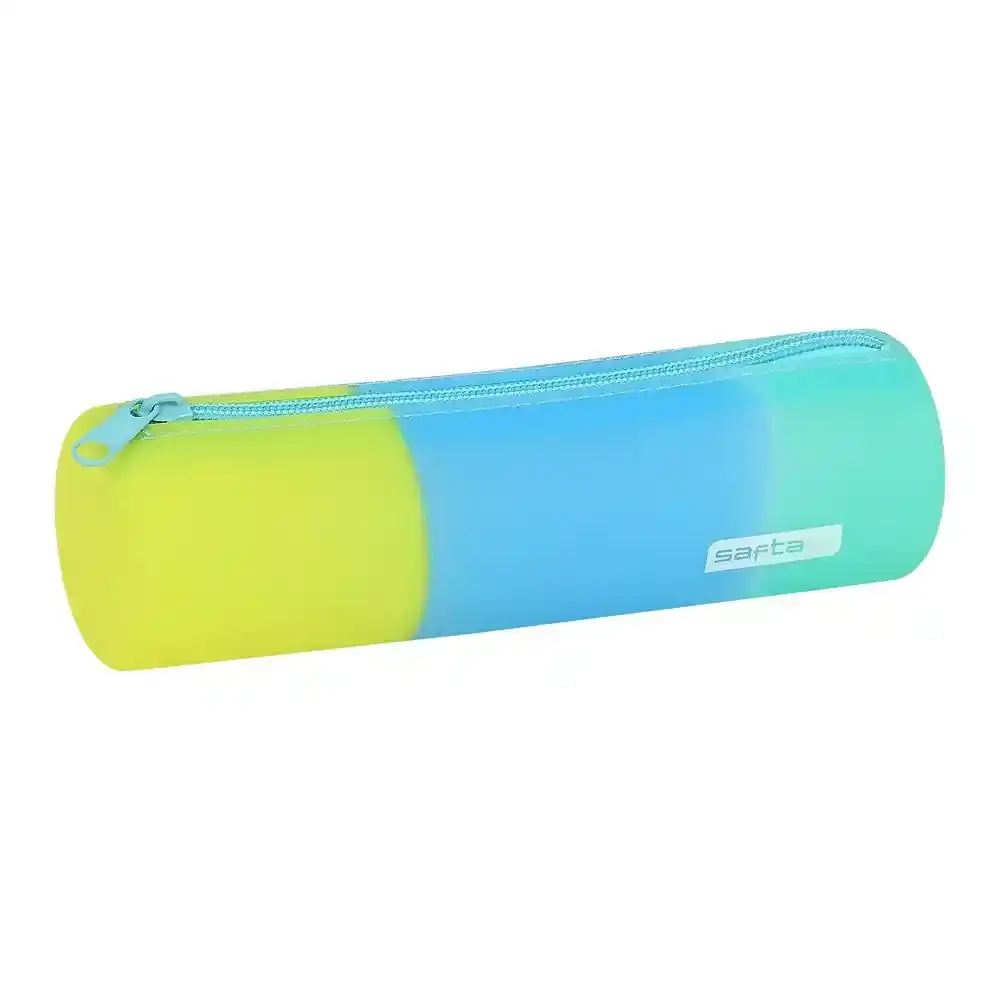 Mallette Scolaire Cylindrique Safta Bleu Vert Jaune (20 x 5 x 5 cm). SUPERDISCOUNT FRANCE