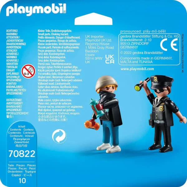 Playset Playmobil 70822A Policier 70822 (10 pcs). SUPERDISCOUNT FRANCE