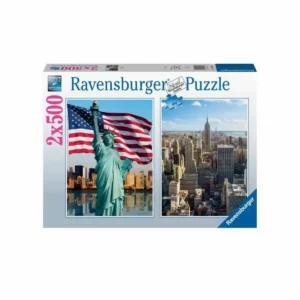 Puzzle Ravensburger Skyscraper & Liberty 2 x 500 pièces. SUPERDISCOUNT FRANCE