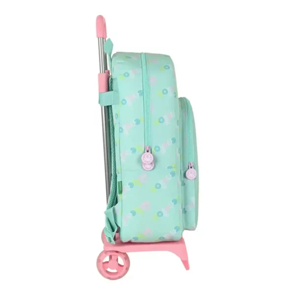 Sac à dos scolaire à roulettes Benetton World Mint (30 x 46 x 14 cm). SUPERDISCOUNT FRANCE