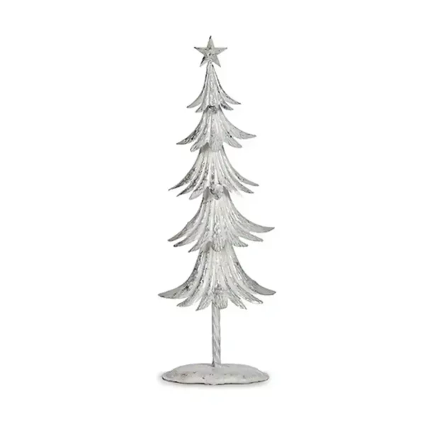 Sapin de noel metal blanc 17 5 x 50 x 11 cm _9195. DIAYTAR SENEGAL - L'Art du Shopping Éclairé. Naviguez à travers notre plateforme intuitive et découvrez une variété d'articles soigneusement sélectionnés pour répondre à vos besoins et à vos envies.