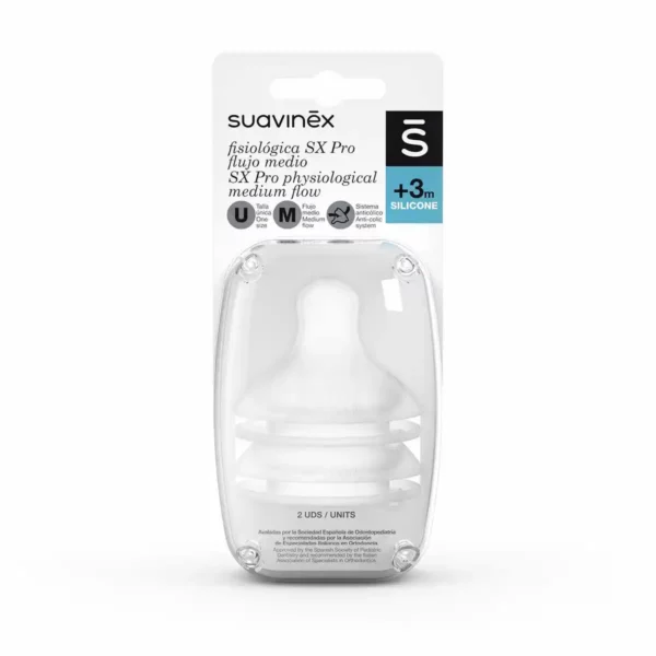 Tétine Suavinex Tetina M Silicone M (2 Unités). SUPERDISCOUNT FRANCE