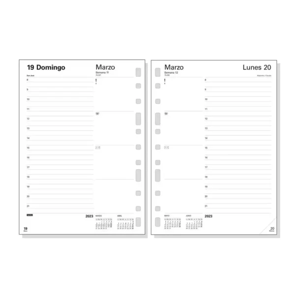 Agenda Finocam MULTIFIN Remplacement 2023 (15,5 x 21,5 cm). SUPERDISCOUNT FRANCE