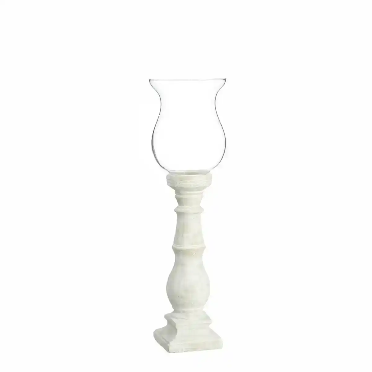 Bougeoir 20 5 x 20 5 x 71 cm cristal ciment blanc_4241. Bienvenue sur DIAYTAR SENEGAL - Où le Shopping est une Affaire Personnelle. Découvrez notre sélection et choisissez des produits qui reflètent votre unicité et votre individualité.