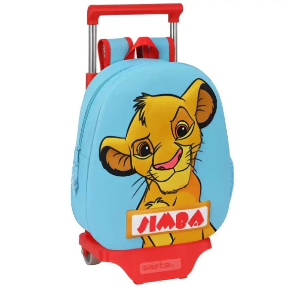 Cartable 3D à Roulettes Le Roi Lion Simba Rouge Bleu Clair (28 x 10 x 67 cm). SUPERDISCOUNT FRANCE