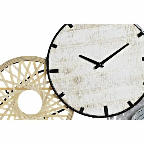 Horloge murale dkd home decor cercles en metal gris bois mdf 99 x 7 6 x 54 3 cm _2336. DIAYTAR SENEGAL - L'Art de Vivre avec Authenticité. Explorez notre gamme de produits artisanaux et découvrez des articles qui apportent une touche unique à votre vie.