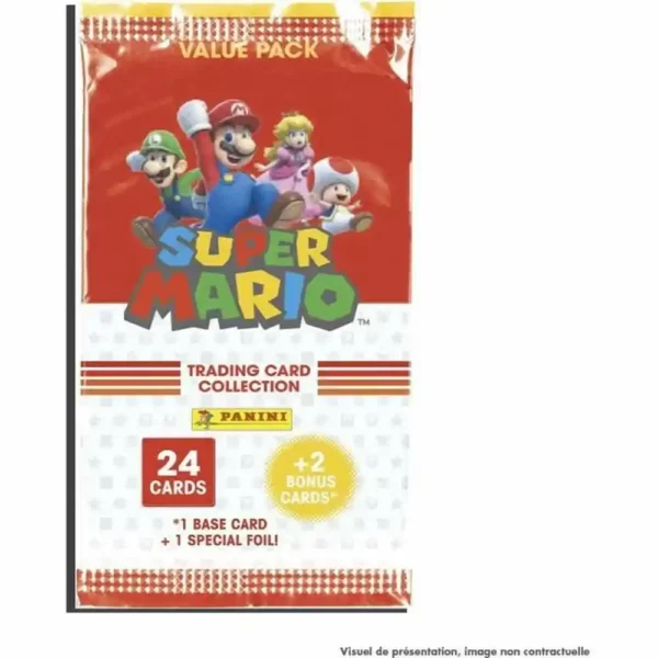 Pack d'autocollants Panini Super Mario Trading Cards. SUPERDISCOUNT FRANCE