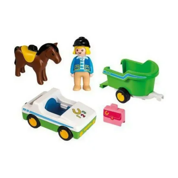 Playset 1.2.3 Horse Trailer Car Playmobil 70181 (5 pcs). SUPERDISCOUNT FRANCE