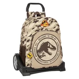 Sac à dos scolaire à roulettes Jurassic World Dominion Marron (33 x 42 x 14 cm). SUPERDISCOUNT FRANCE