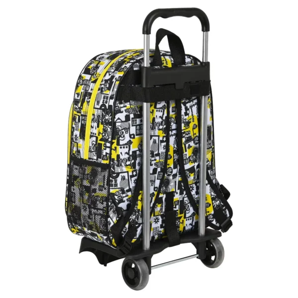 Sac à dos scolaire à roulettes Minions M313L Noir Blanc Jaune 14 L. SUPERDISCOUNT FRANCE