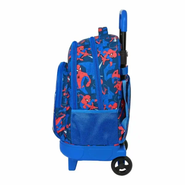 Sac à dos scolaire à roulettes Spiderman Great power Rouge Bleu (33 x 45 x 22 cm). SUPERDISCOUNT FRANCE