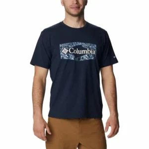 T-shirt à manches courtes pour homme Columbia Sun TrekTM Graphic Blue Multicolour. SUPERDISCOUNT FRANCE