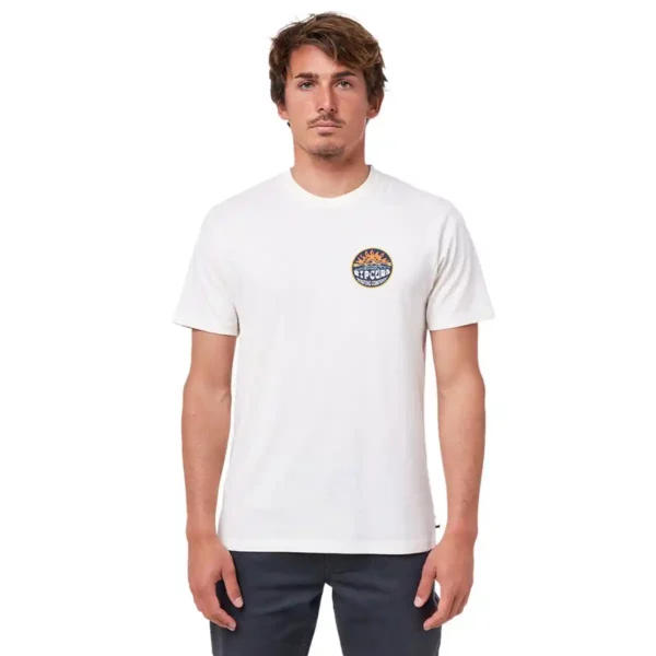 T-shirt à manches courtes pour homme Rip Curl Down The Line Blanc. SUPERDISCOUNT FRANCE